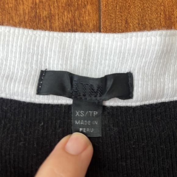 ATM Anthony Thomas Melillo Knit Contrast Sweater Cardigan   Size XS - Picture 10 of 14